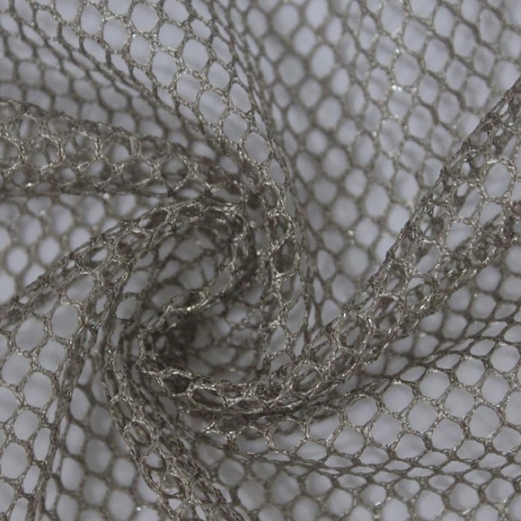 Gold sparkly glitter Sequin glam dress bodycon mermaid fishnet sheath festival - Picture 2 of 2